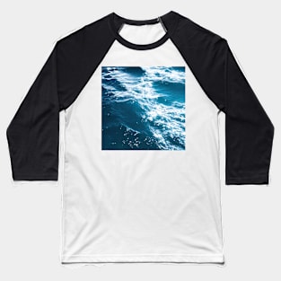 Hyperrealistic blue ocean waves Baseball T-Shirt